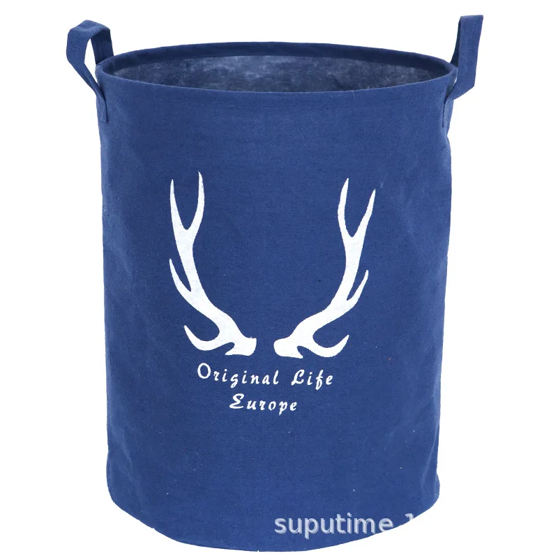 45*35 см водонепроницаемый складной большой хлопок белье арт корзина с крышкой для