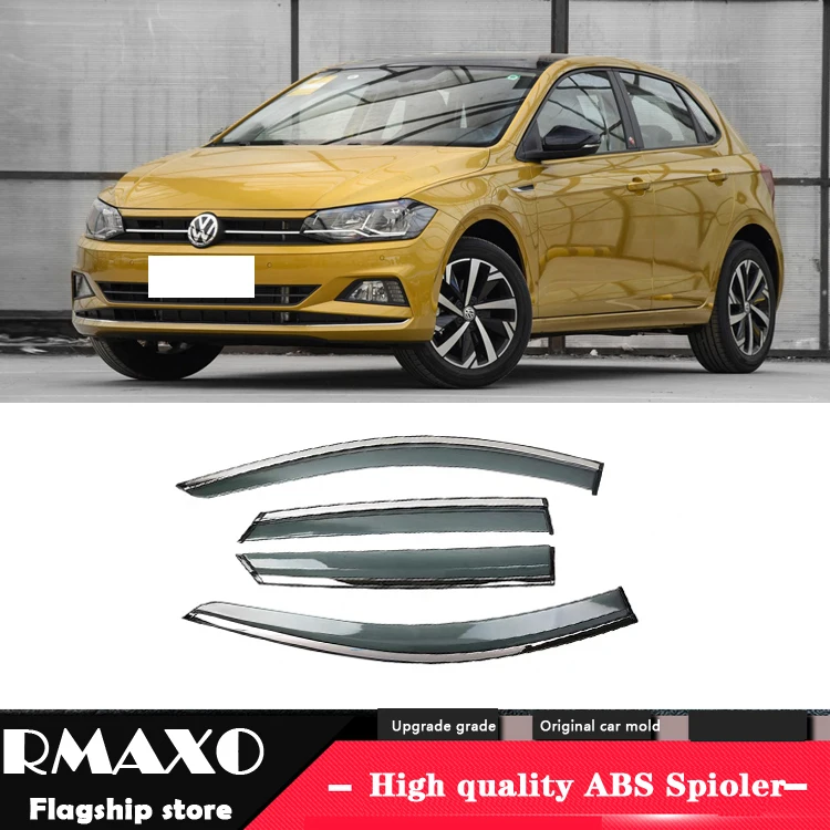 Пластиковый козырек для окон Volkswagen Polo 2019 отверстие защита от солнца дождя 4