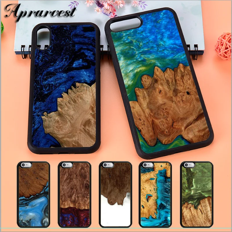 Aprarvest чехол для телефона с узором из дерева и смолы iPhone 5 6 6S 7 8 PLUS X XS XR MAX 11 PRO |