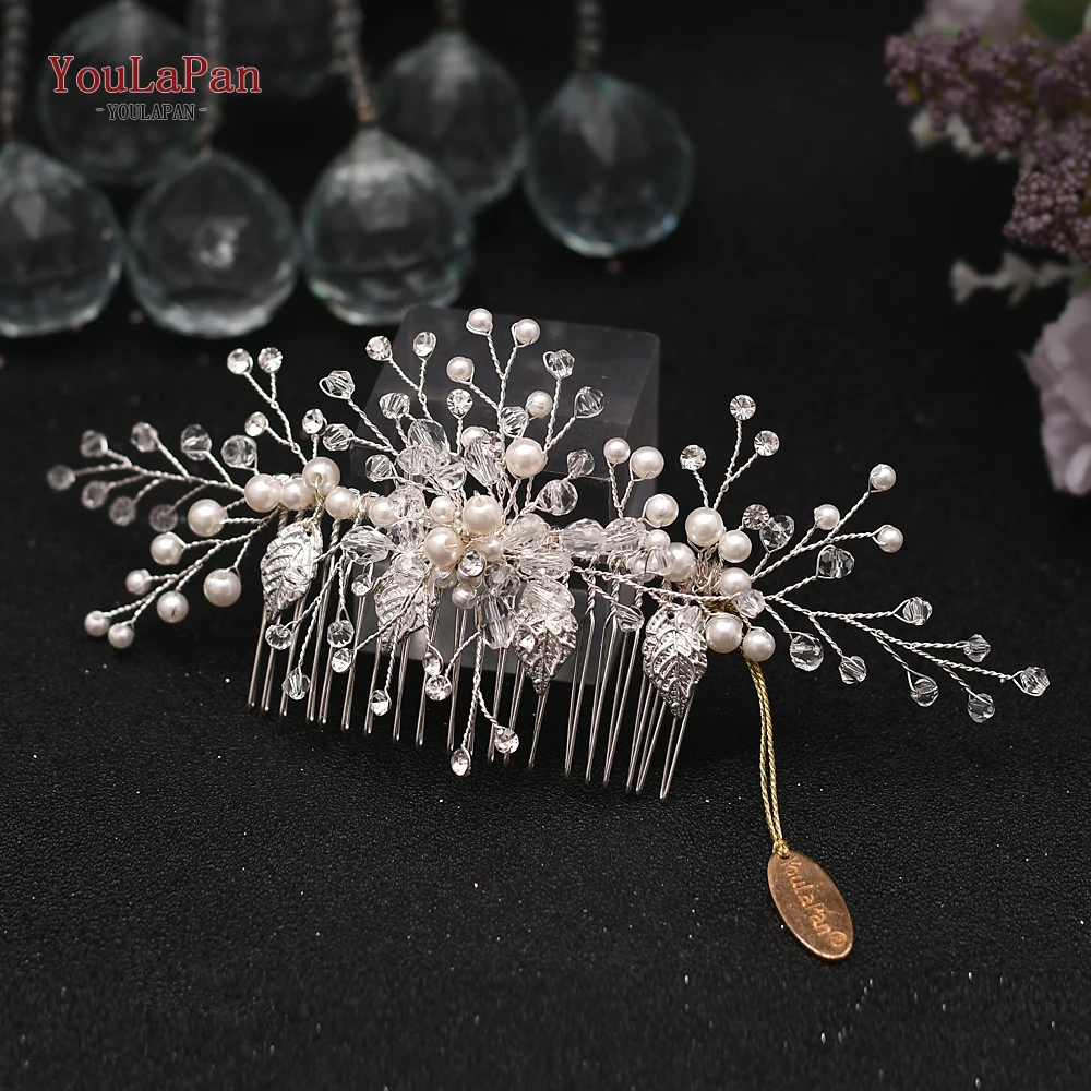 Свадебный гребень для волос TOPQUEEN свадебные клипсы со стразами аксессуары