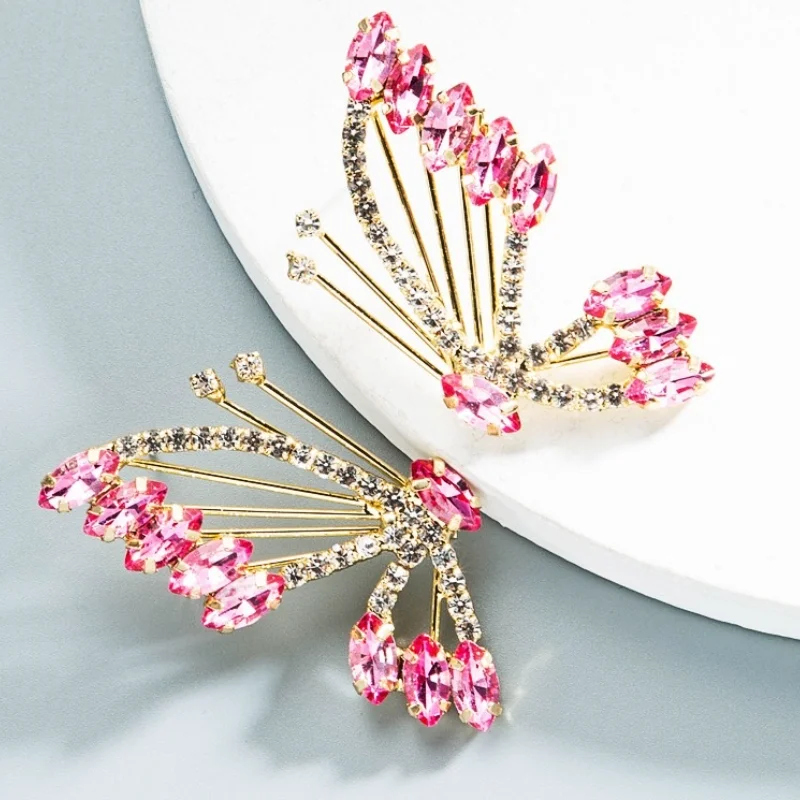 

Цветные стразы серьги-бабочки для женщин