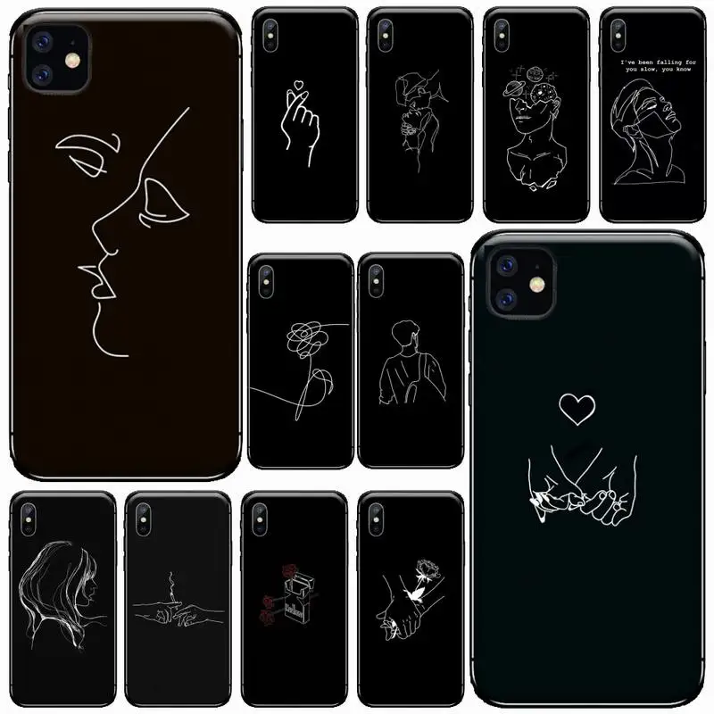 Чехол для телефона The People Line Art plagilai iPhone 11 12 pro XS MAX 8 7 6 6S Plus X 5S SE 2020 XR | Мобильные