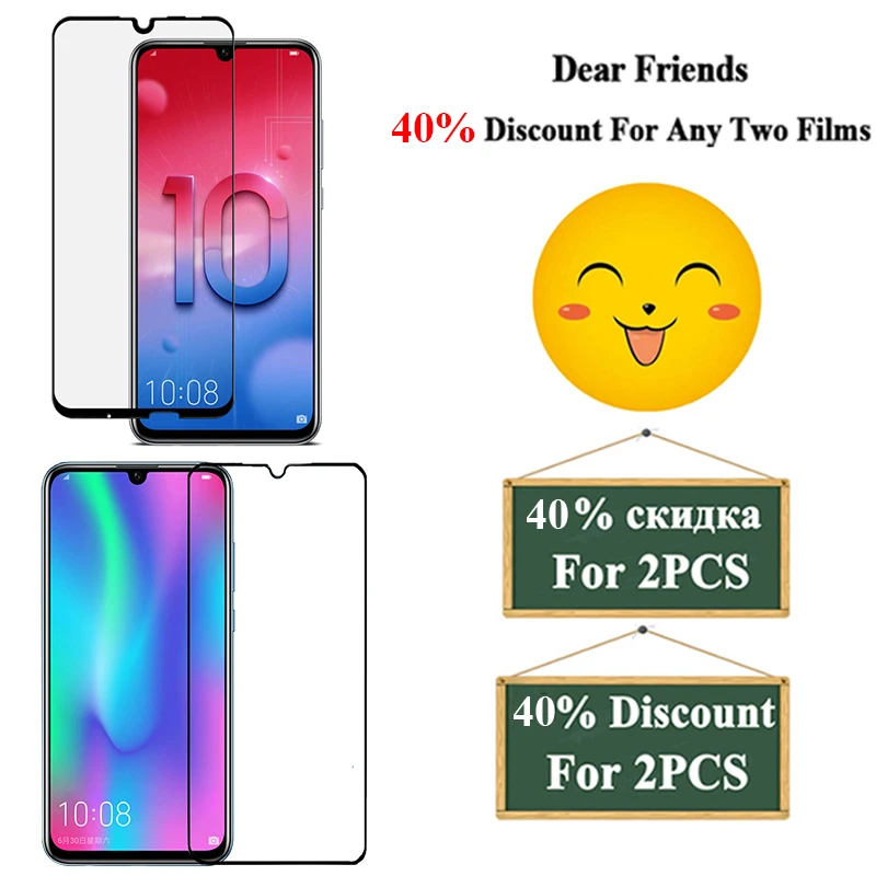 Защитное стекло на honor 10 9 8 lite light для huawei закаленное 10lite 9lite huavei honer hono Чехол