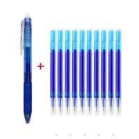 6pcslot 0 5mm erasable ballpoint pen set washable handle magic ink erasable refill rod for school office student writing tools