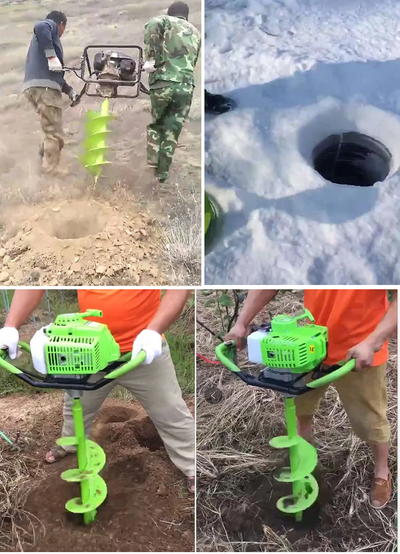 Машина для копания бензина двигатель растений Электрический полюсный копатель