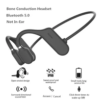 bone conduction wireless bluetooth 5 0 openear earphone outdoor stereo sports waterproof headphone with microphone headset