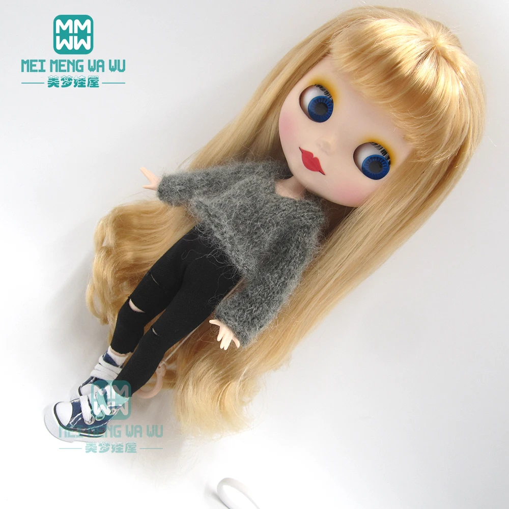 1 шт., одежда Blyth Doll, модные свитера, порванные штаны для Blyth Azone OB23 OB24, кукла 1/6, аксессуары
