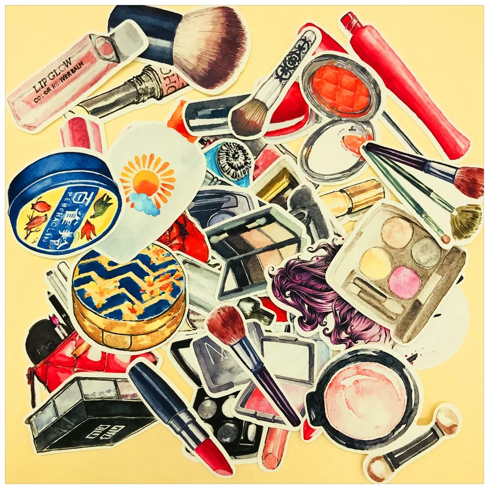 37 шт./пакет модная Косметика для макияжа наклейка губной помады сделай сам