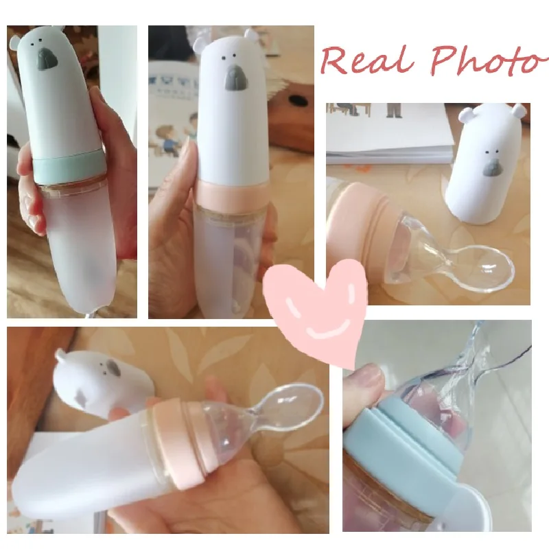 Ложка детская Parabebe bear силиконовая для кормления грудью|Принадлежности| |