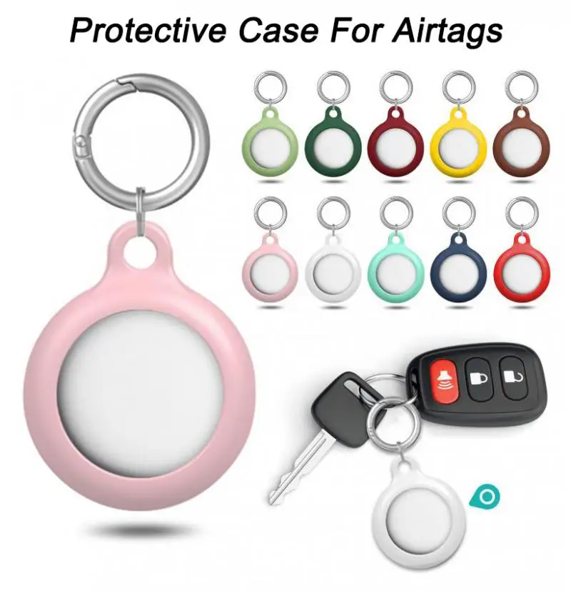 

Silicone Protective Case For AirTag Key Finder Anti-Scratch Anti-Lost Protective Cover For Tacker With Keychain Protect Sleeve