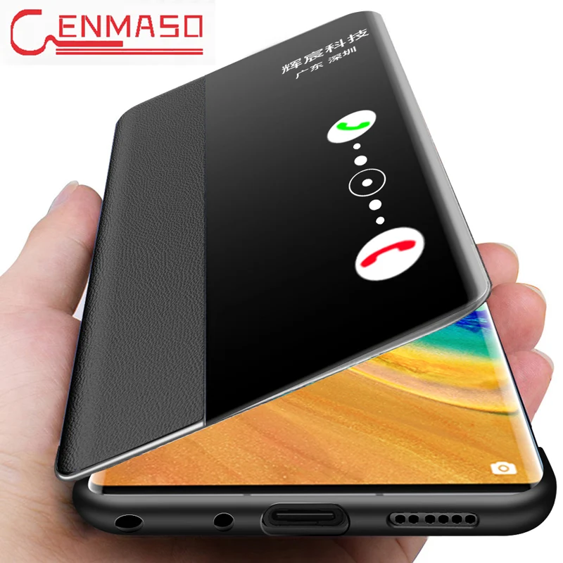 Оригинальный кожаный флип чехол для Huawei Mate 30 Pro умный сенсорный экран 20X30 защитный