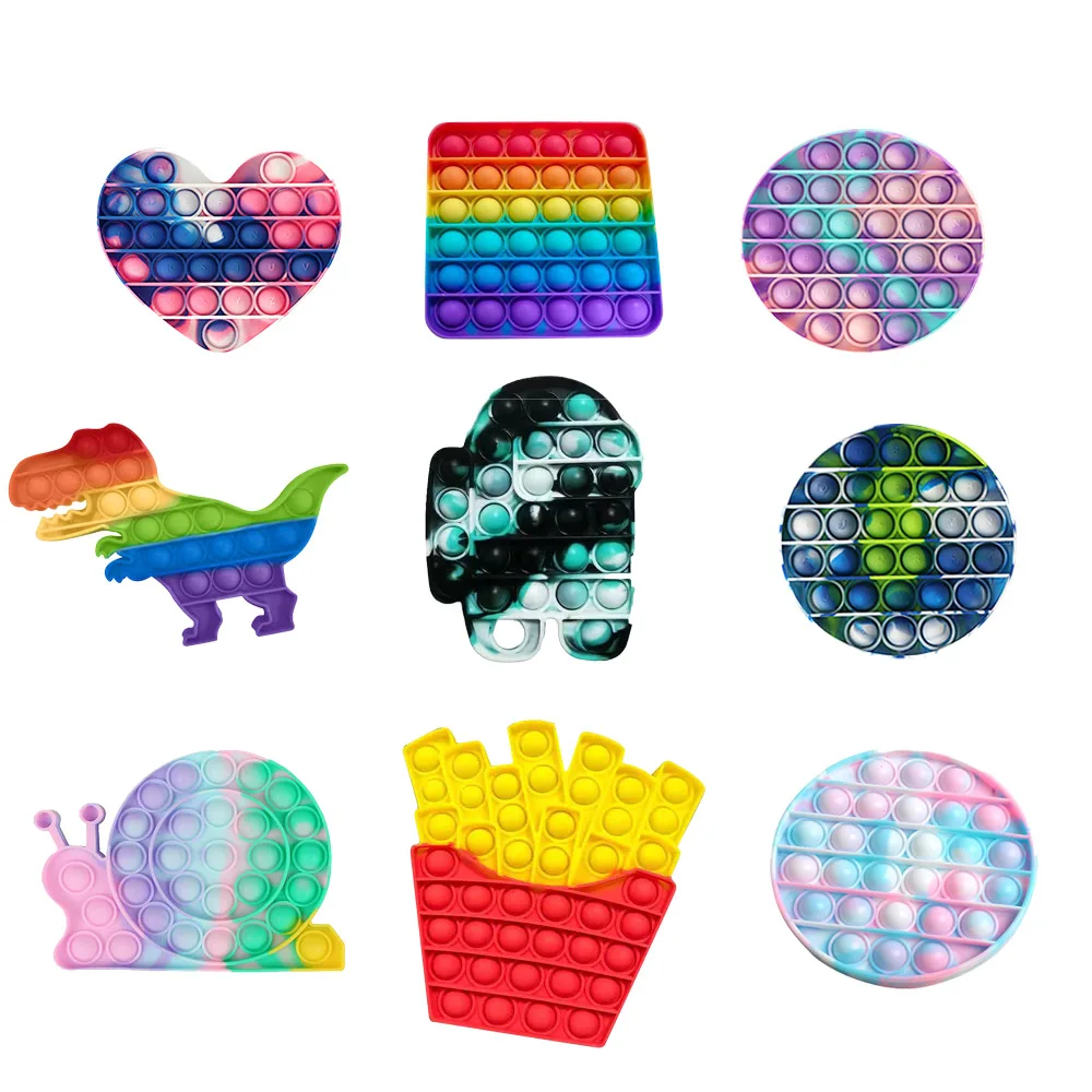 

Funny Lot SizeToy Fidget Toys Push Bubble School Bag Board Pendant Hot Sale Adult Pop Decompression Toy Children Anti-Stress