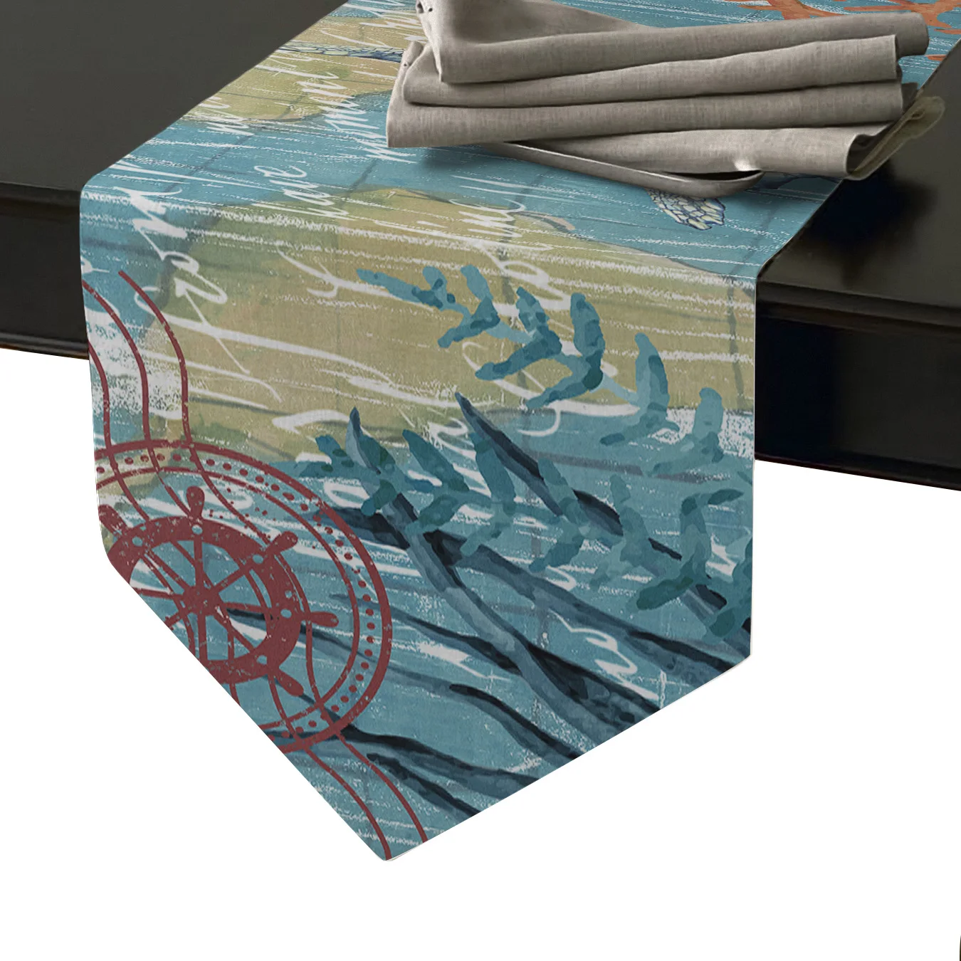 Серия Морская жизнь Черепашки Настольная дорожка скатерти для праздников