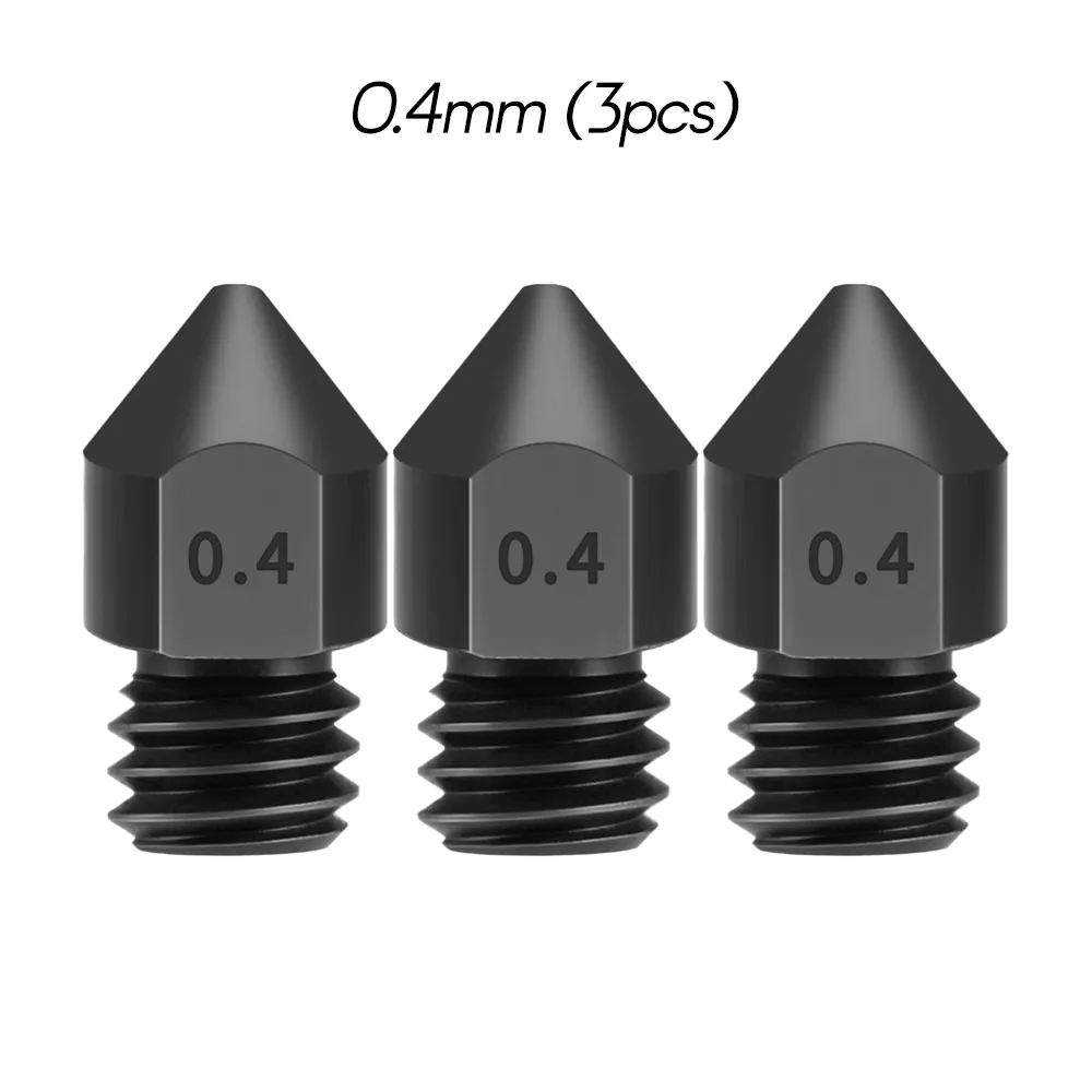 3 шт. закаленные стальные насадки для 1,75 мм нити для Creality Ender 3/CR-10/CR-10S Pro/TEVO 3d принтер Hotend экструдер