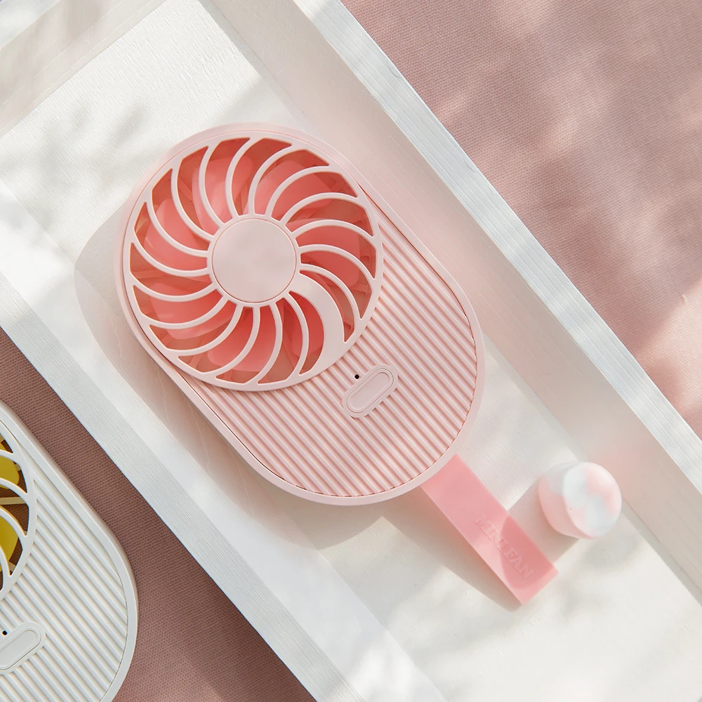 Portable Air Fan Cute ice cream Handheld USB Rechargeable Fans LED Light Cooling Mini Ventilador 800mAh battery Desktop gift | Бытовая