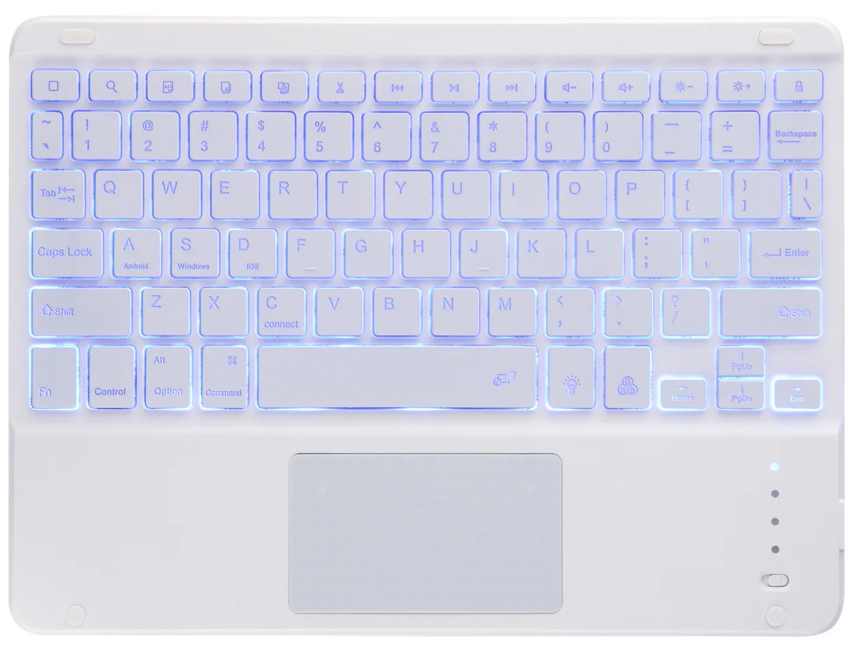 

7 color backlit Mini Wireless Bluetooth Keyboard English Russian Air Mouse with Touchpad Remote Control Android iPad Keyboard