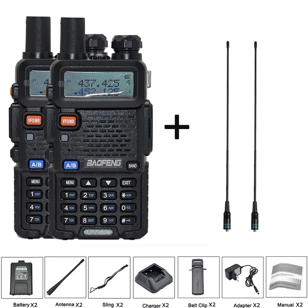 add 2 NA771 antenna 2 шт Baofeng UV-5R рация VHF UHF136-174Mhz& 400-520Mhz Двухдиапазонная 8W двухсторонняя рация Baofeng uv 5r рация uv5r - Цвет: add 2 NA771 antenna