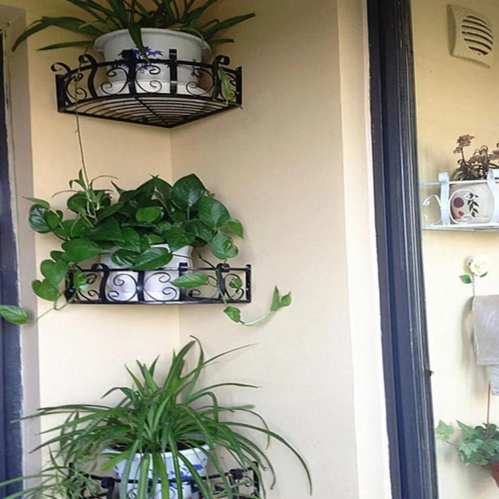 Железный треугольник с геометрическим рисунком для дома угловая стойка хранения