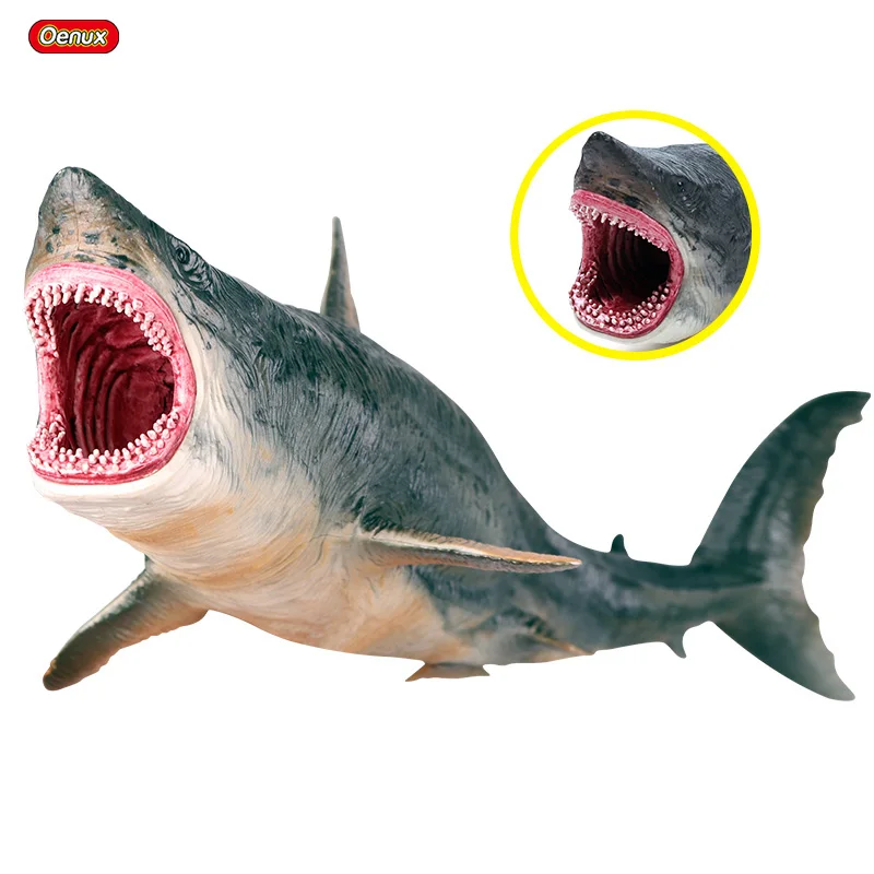 Oenux достаринный морской Океанский Megalodon Lamnidae фигурки дикарь большая акула SeaLife животные модель ПВХ Коллекция детская игрушка