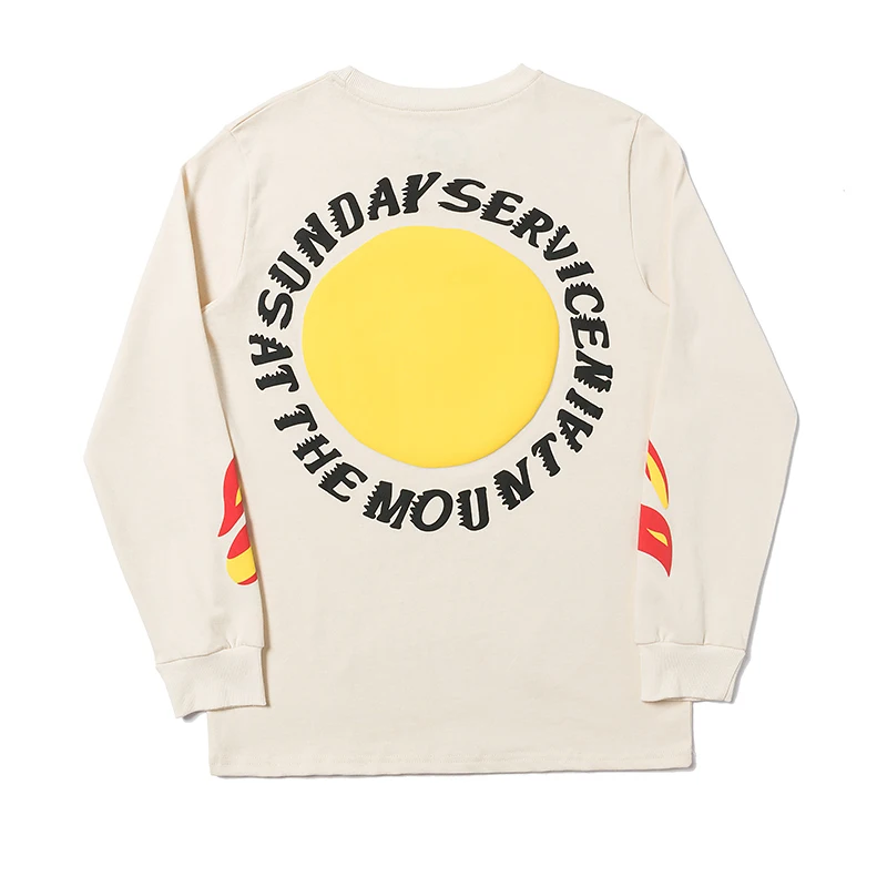 Long Sleeve T-Shirt Casual Cotton Sunday Service Holy Women Men Hip Hop Street Wear Kanye West Pullover T Shirts
