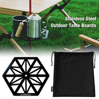 outdoor table boards for light pole black stainless steel coffee trays camping storage tray camping tableware accessories