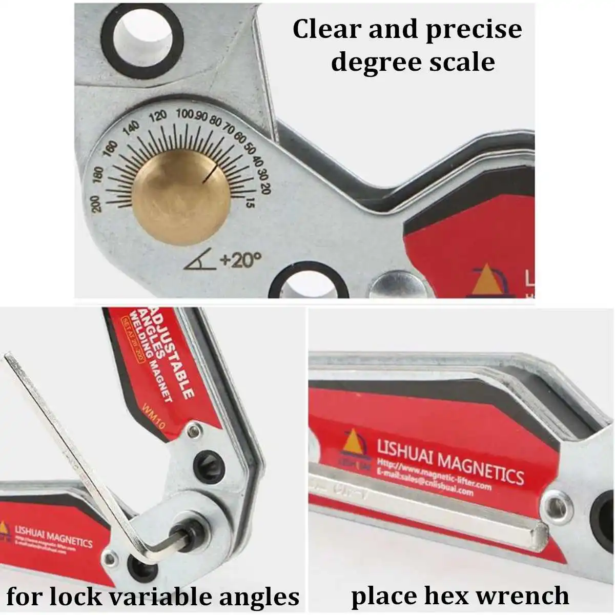 

2 Size Adjustable 20-200 degree Angles Magnet Magnetic Welding Holder/Welding Magnet for Welding and Fabrication