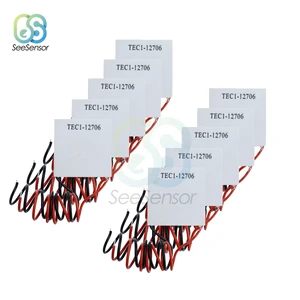 10 шт.лот TEC1-12706 TEC1 12706 12V 6A TEC Термоэлектрический охладитель Пельтье 40*40 мм модуль элементов Пельтье