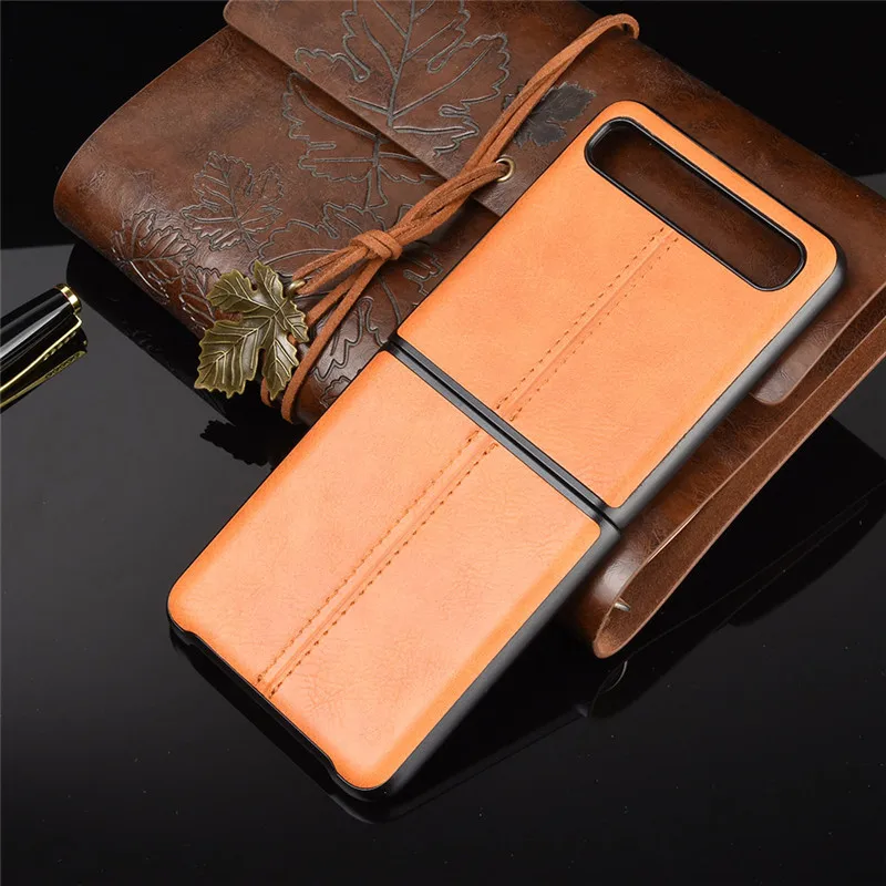 Luxury Leather Case for Samsung Galaxy Z Flip 3 Case All-inclusive Explosion Proof PC Cover Vintage Shell for Galaxy Z Flip Case