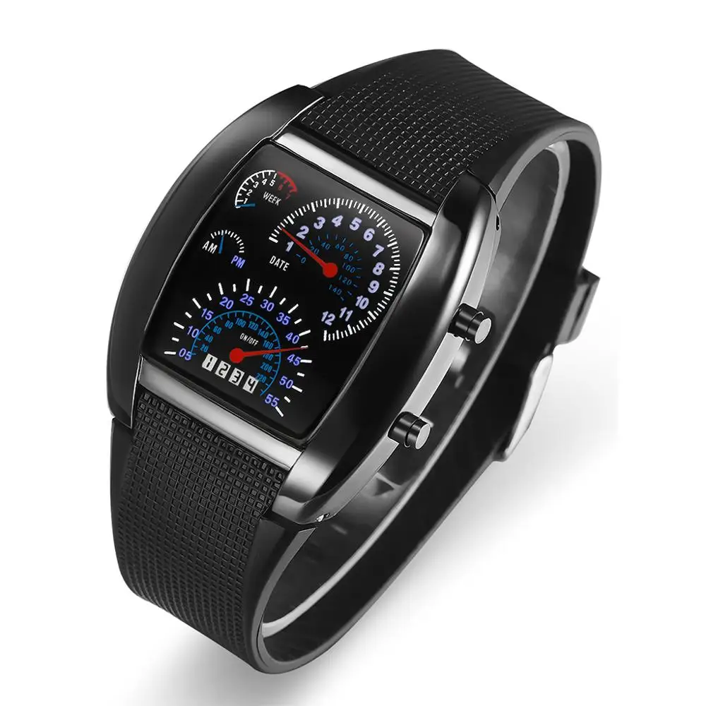 Мужские спортивные часы Топ бренд класса люкс мужская мода светодиодный