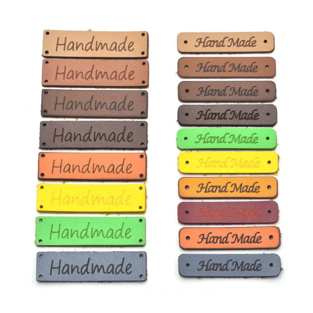KALASO Высокое качество 20 шт. этикетки ручной работы бирки одежда кожаная ручная