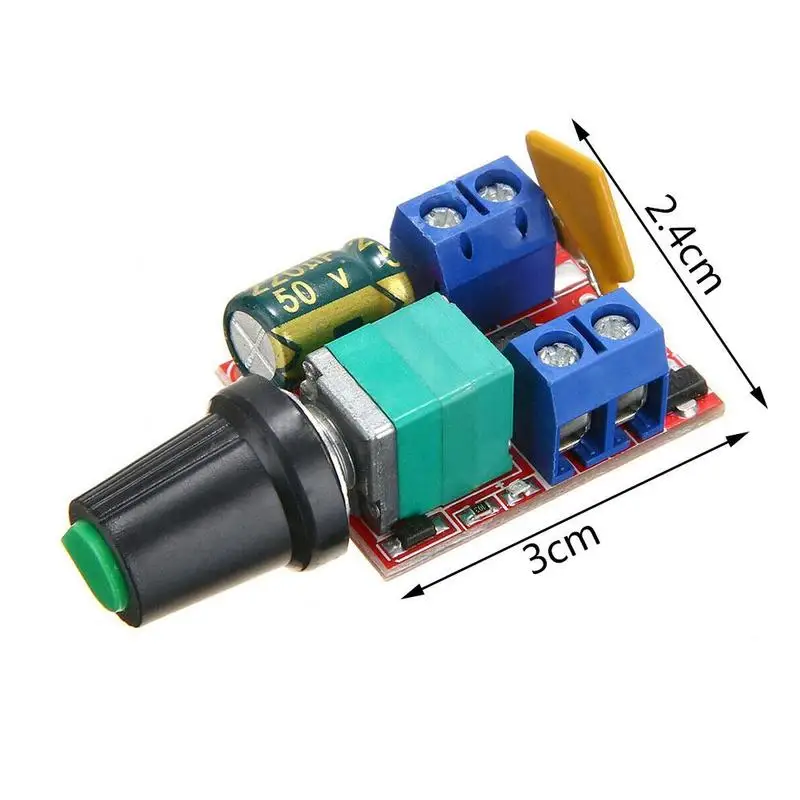 

1Pcs Mini 5A PWM Max 90W DC Motor Speed Controller Control 6V 35V Module Fan 12V LED Switch 24V Dimmer Speed Regulator PWM M9Z0