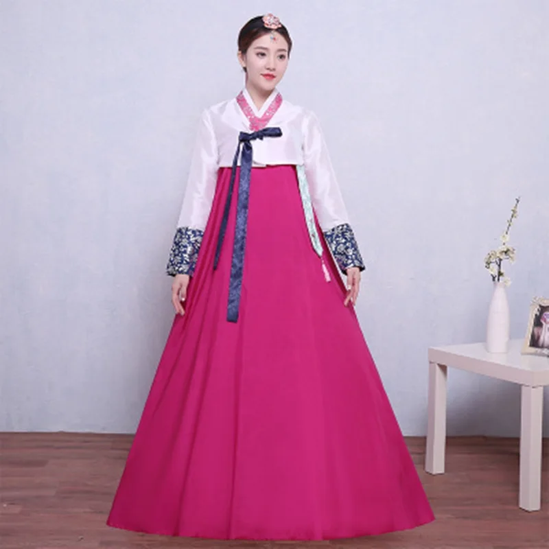 Женское платье в стиле ретро Hanbok модный костюм для сценического танца 10744 |