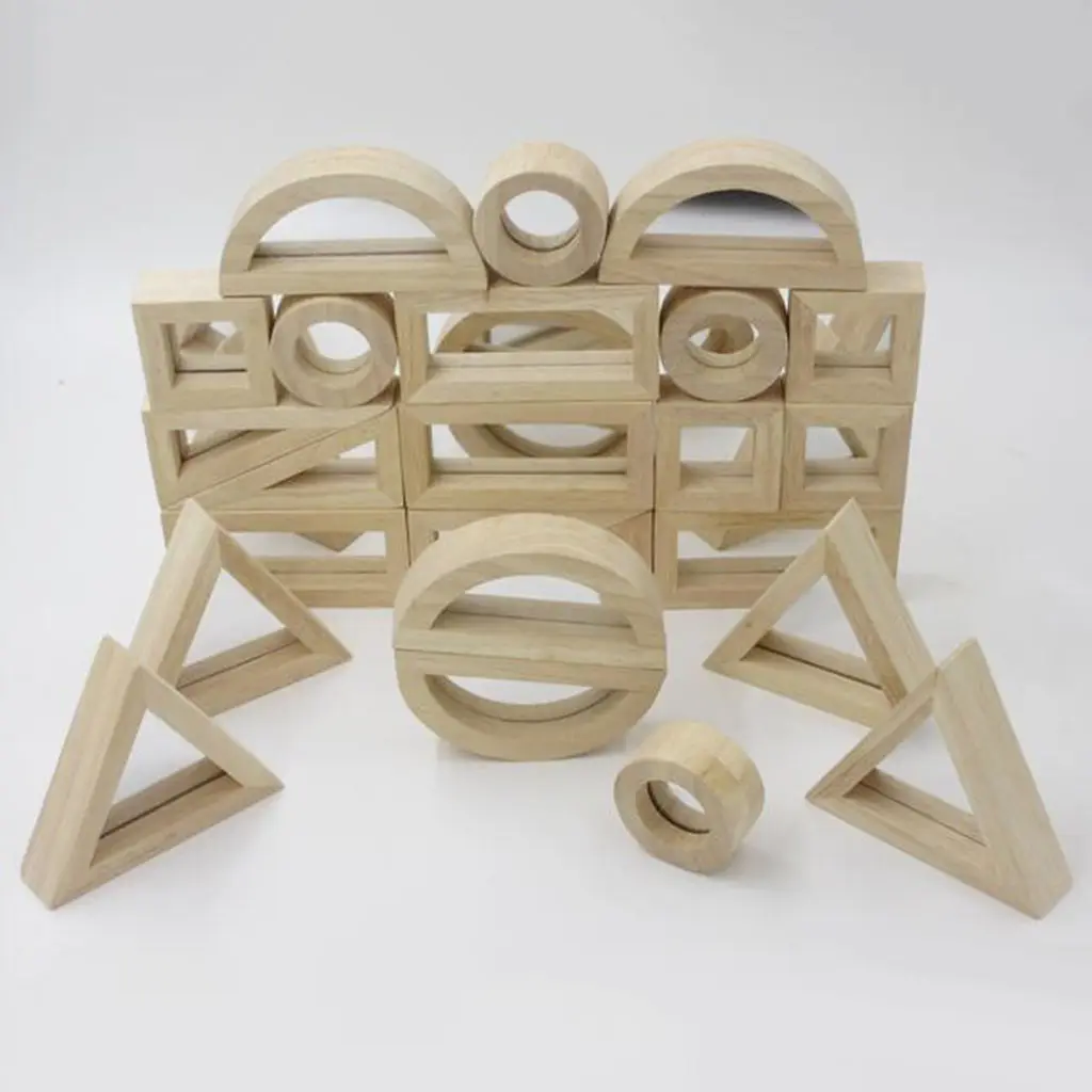 

Деревянные строительные блоки, Обучающие игрушки, геометрические деревянные блоки