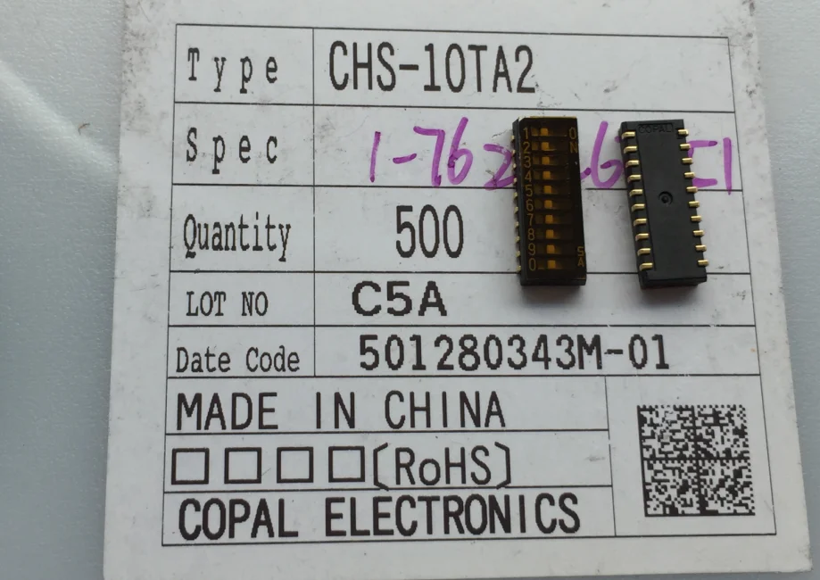 1 шт. импортный японский COPAL CHS-10TA2 код набора переключатель 10-битная 27 шаг SMD