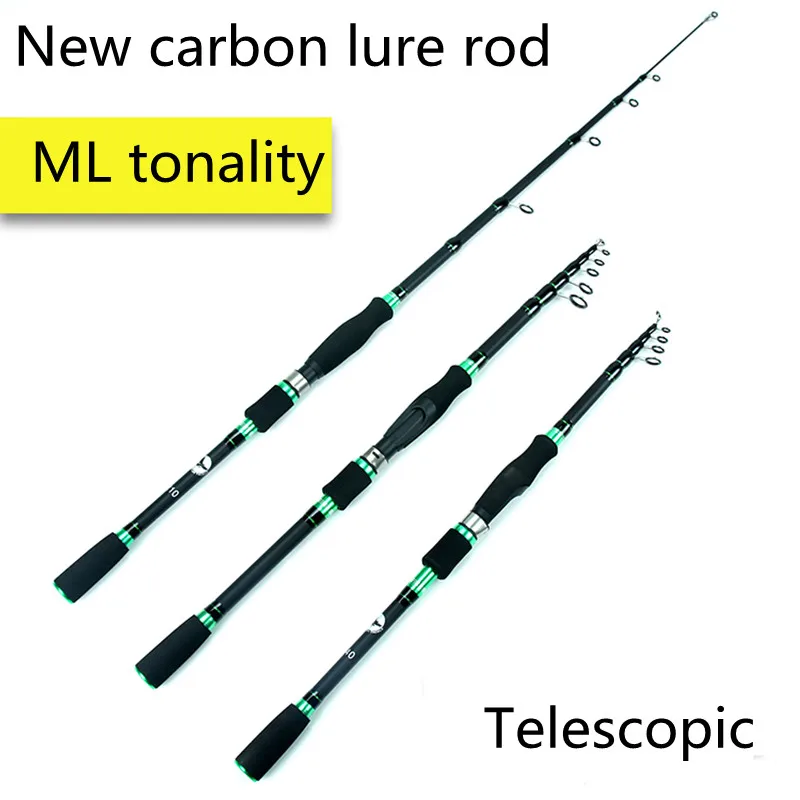 

The new carbon lure rod ML tone telescopic type portable mini rock fishing rod 1.8m/2.1m/2.4m/2.7m stream rod