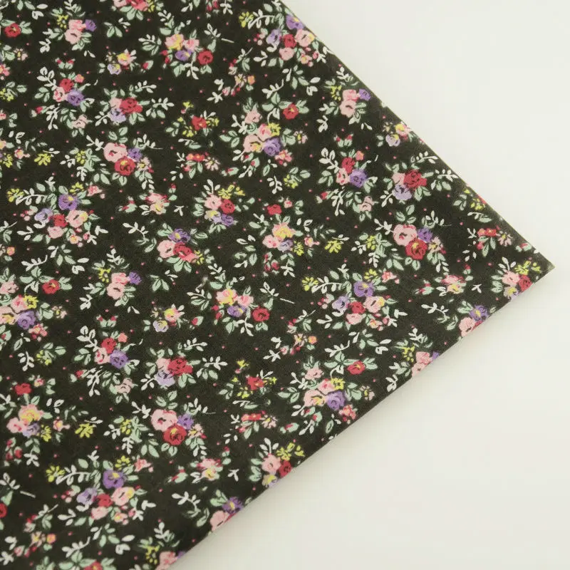 Черная 100% хлопчатобумажная ткань для шитья сделай сам Лоскутная тильда кукол