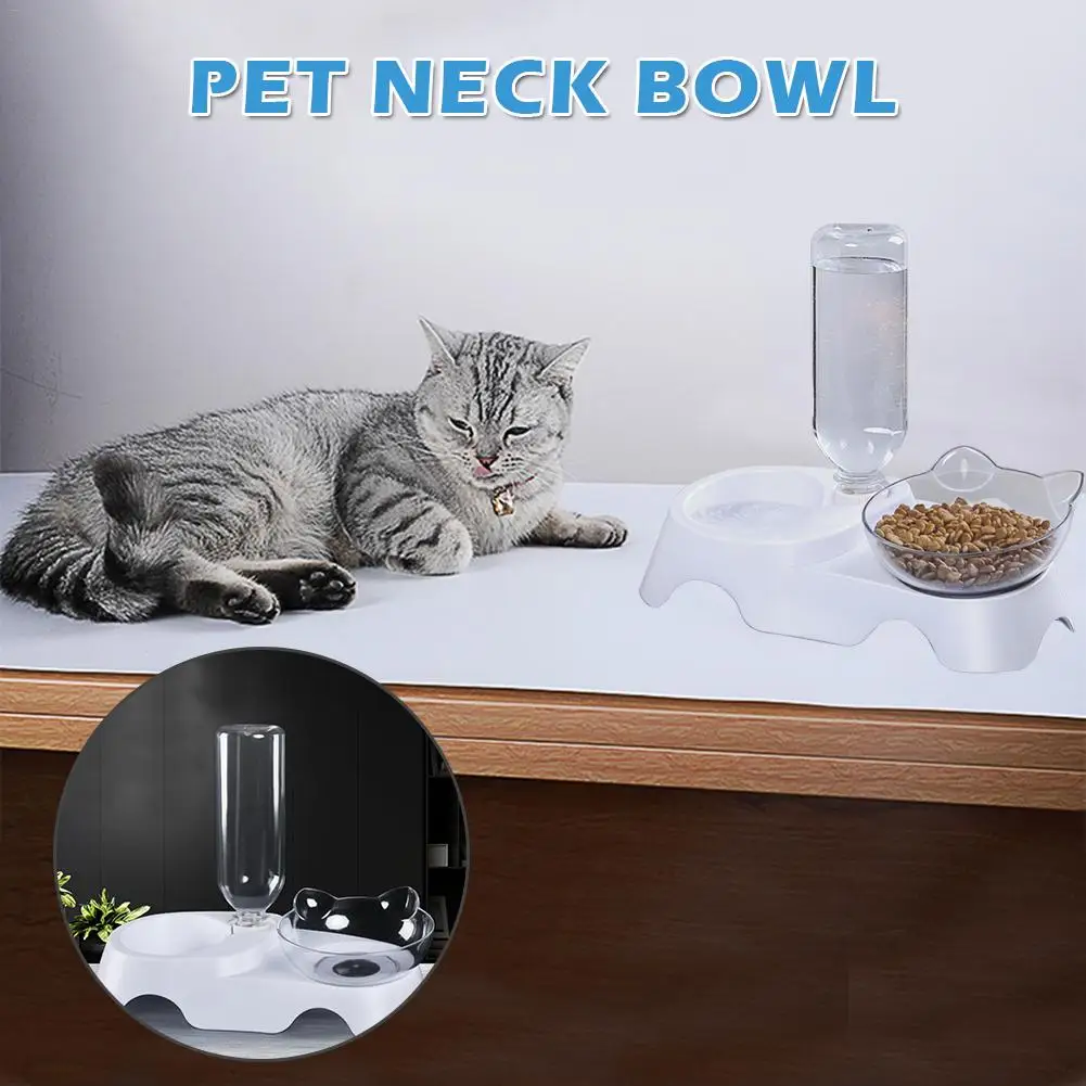 2019 Новый портативный питатель для домашних животных пластиковый двойной порт