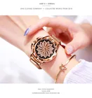 Роскошные модные женские часы montre femme, повседневные женские кварцевые часы с цветком из розового золота, 2019