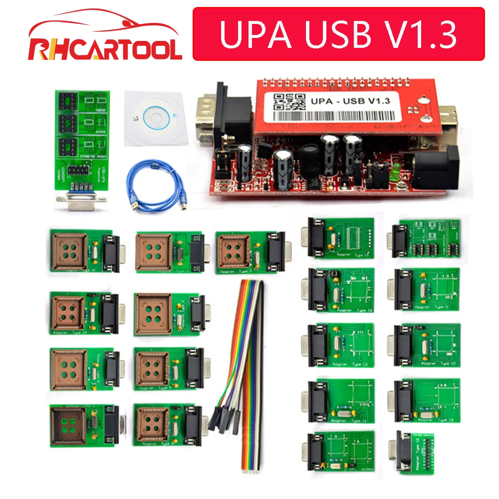 Автомобильный диагностический инструмент UPA USB серийный программатор полный набор V1.3 популярный Eeprom универсальный чип программатор Авто ECU инструмент