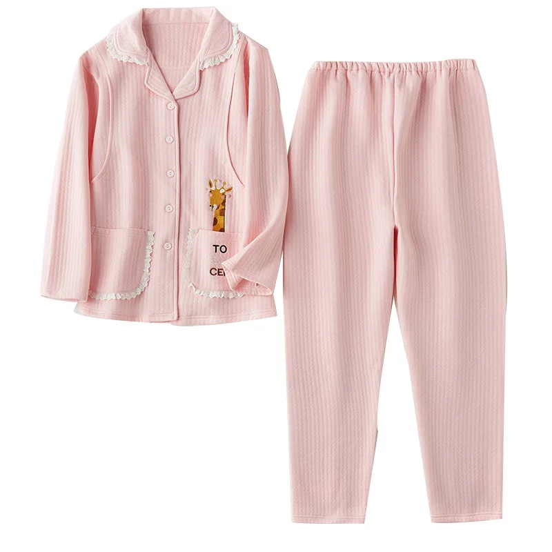 

mezzanine monthly clothes for pregnant women thicken warm nursing pajamas for pregnant women after pregnancy and nursing home