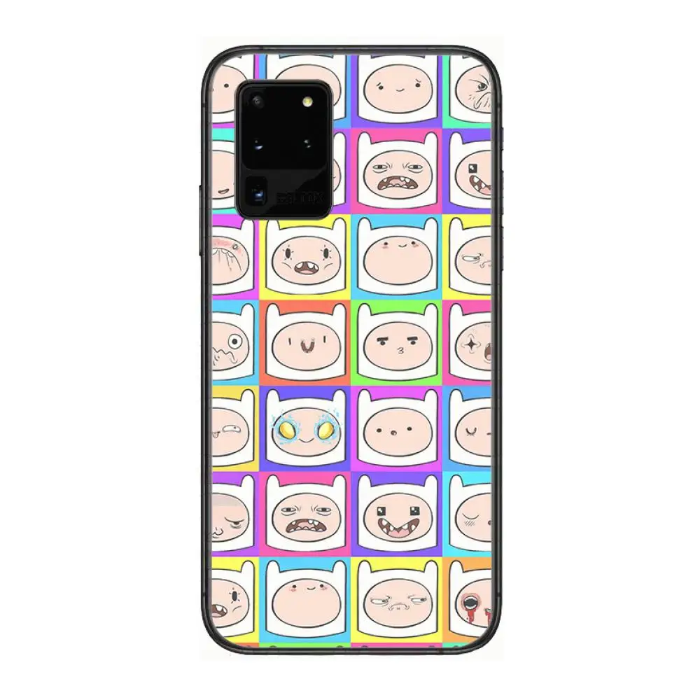 

Anime Adventure Time case Phone cover hull For SamSung Galaxy S 6 7 8 9 10 20 21 Plus Edge E note 5G Lite Ultra black soft bum
