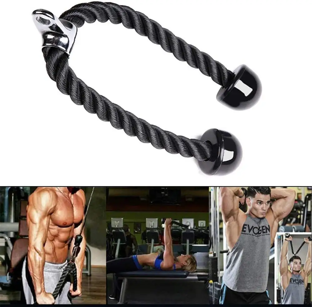 

V-Shape Bar Fitness Triceps Rope Shoulder Double Grip Pulldown Equipment Body Building Gym Pull Rope Pull Down Arm Exercise