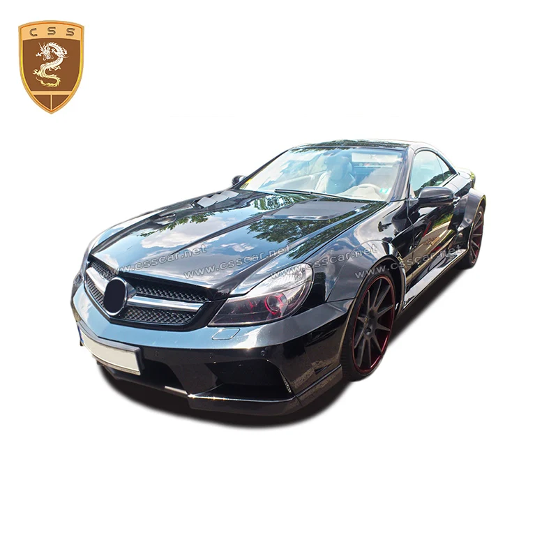 CSSCAR подходит для 2012-2013 Benz SL класс R230 Комплект кузова обновление стиль коридора задний бампер передний спойлер s