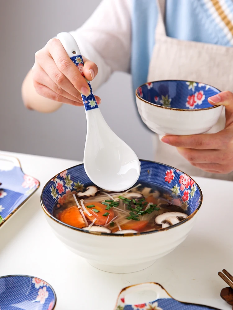 Японский Посуда креативные домашние Керамическая пиала для риса лапши Суповая