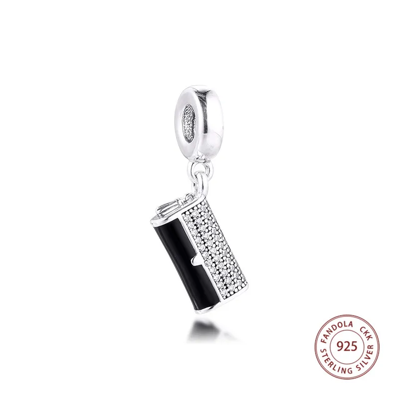 

Fits Original Bracelet 925 Sterling Silver Clear CZ Clutch Bag Dangle Charms Beads for Jewelry Making Berloques Wholesale