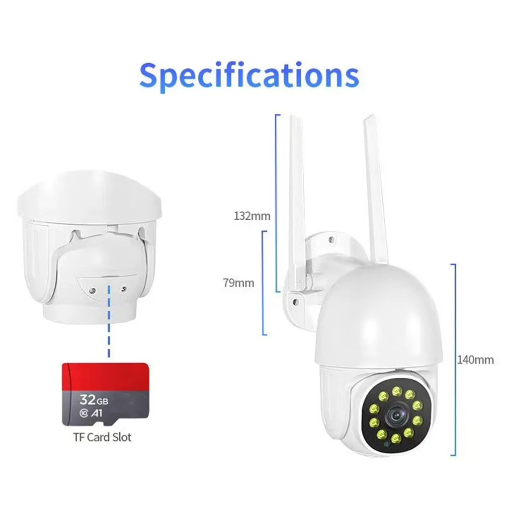 

1080P PTZ Wifi Camera Outdoor 4X Digital Zoom AI Human Detect Wireless Camera H.265ai /H.264 Audio 2MP Security CCTV Camera#g40