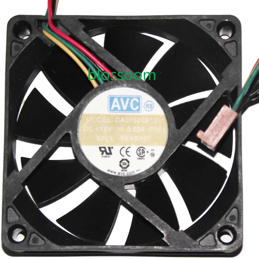 

Вентилятор для процессора AVC, 757520 мм, DA07520B12U, 12 В, а, 4 провода, 5 контактов