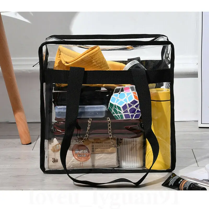 Clear Transparent Tote Vinyl Plastic PVC Women Shoulder bag for lady Jelly Bag Beach Beauty Makeup Handbag | Багаж и сумки