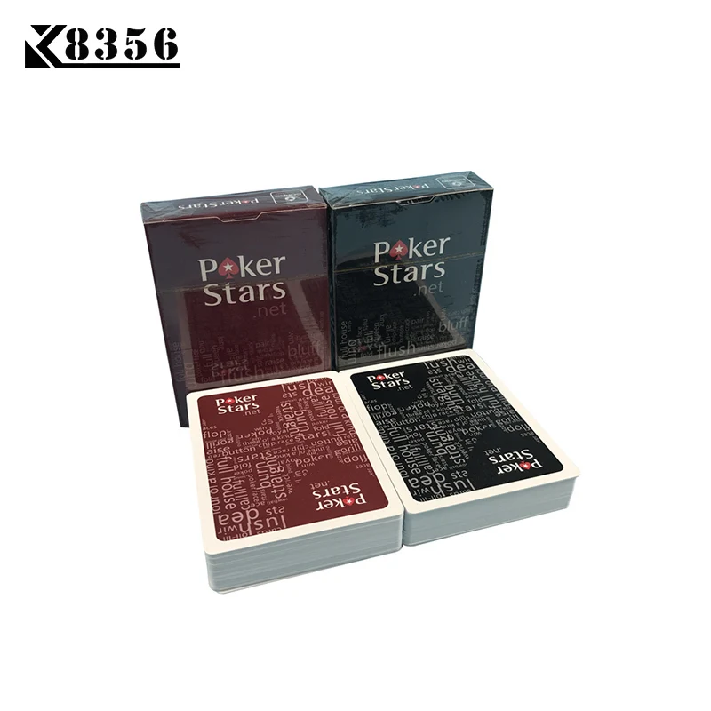 K8356 10 компл./лот Baccarat Texas Hold'em пластиковые игральные карты водонепроницаемые атласные для покера карты Pokerstar настольная игра 2,48*3,46 дюймов