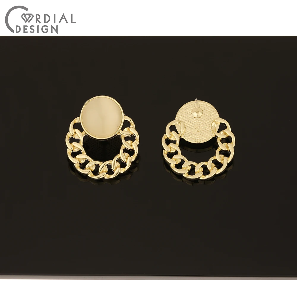 

Cordial Design 50Pcs 22*26MM Jewelry Accessories/Earrings Stud/Round Shape/Cat Eye Effect/DIY/Earrings Findings & Components